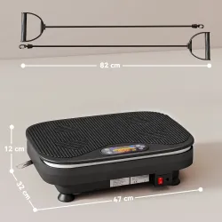 Plataforma Vibratoria con 99 Velocidades 3 Programas Altavoz Bluetooth Pantalla LED Mando a Distancia Bandas Elá... - Ogal.Es