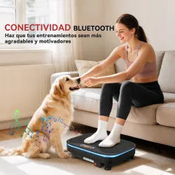 Plataforma Vibratoria con 99 Velocidades 3 Programas Altavoz Bluetooth Pantalla LED Mando a Distancia Bandas Elá... - Ogal.Es