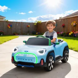 Coche Eléctrico para Niños de +3 Años MINI Concept Aceman con Bluetooth Mando a Distancia Motor Doble Azul - Ogal.Es