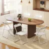 Juego de 6 Sillas Plegables de Plástico con Respaldo Curvo Diseño Ventilación Estructura de Acero 48,5x47x75 cm ... - Ogal.Es