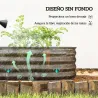 Jardinera Exterior Grande de Acero Galvanizado con Base Abierta Bordes de Seguridad Fácil Montaje 150x62x30 cm Gris - Ogal.Es