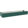 Jardinera Exterior Grande Rectangular de Acero Galvanizado Huerto Urbano con Base Abierta 240x60x30 cm Verde - Ogal.Es