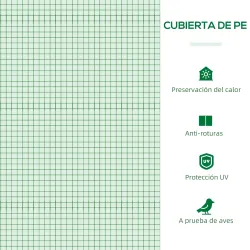 Invernadero Pequeño para Cultivo de Plantas con 4 Ventanas Marco de Acero y Cubierta de PE Anti-UV 200x80x45 cm ... - Ogal.Es
