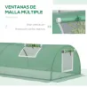 Invernadero Pequeño para Cultivo de Plantas con 4 Ventanas Marco de Acero y Cubierta de PE Anti-UV 200x80x45 cm ... - Ogal.Es