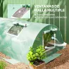 Invernadero Pequeño para Cultivo de Plantas con 5 Ventanas Marco de Acero y Cubierta de PE Anti-UV 300x80x45 cm ... - Ogal.Es