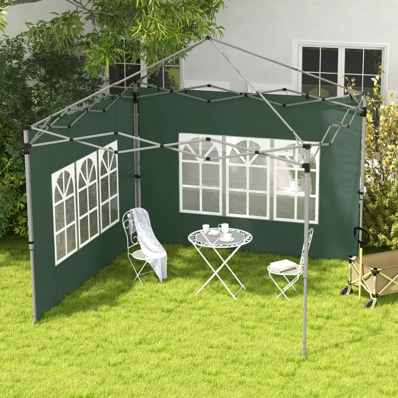 Paredes Laterales para Carpa de 3 x 3 / 3 x 4 m 2 Paneles de Tela Oxford de 295x195 cm con Ventana para Fiestas ... - Ogal.Es