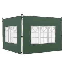 Paredes Laterales para Carpa de 3 x 3 / 3 x 4 m 2 Paneles de Tela Oxford de 295x195 cm con Ventana para Fiestas ... - Ogal.Es