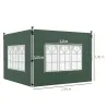 Paredes Laterales para Carpa de 3 x 3 / 3 x 4 m 2 Paneles de Tela Oxford de 295x195 cm con Ventana para Fiestas ... - Ogal.Es