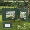 Paredes Laterales para Carpa de 3 x 3 / 3 x 4 m 2 Paneles de Tela Oxford de 295x195 cm con Ventana para Fiestas ... - Ogal.Es