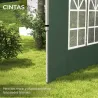 Paredes Laterales para Carpa de 3 x 3 / 3 x 4 m 2 Paneles de Tela Oxford de 295x195 cm con Ventana para Fiestas ... - Ogal.Es
