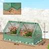 Jardinera Exterior Grande con Mini Invernadero con Base Abierta para Patio Terraza Balcón 185x95x92 cm Gris y Verde - Ogal.Es