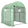 Invernadero de Túnel con 2 Puertas Enrollables 2 Ventanas de Malla y Marco de Acero Cubierta PE 135g/m² Anti-UV ... - Ogal.Es