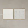 Decoración de Pared de Madera 3D de 2 Piezas con Patrones Geométricos Huecos para Salón Dormitorio Pasillo Blanco - Ogal.Es