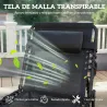 Tumbona Plegable con Respaldo Ajustable Reposacabezas Acolchado y Estructura de Acero para Exterior 189x58x30 cm... - Ogal.Es