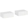 Juego de 2 Mesitas de Noche Flotantes con 1 Cajón Montado en la Pared Estilo Moderno para Dormitorio 40x30x15 cm... - Ogal.Es
