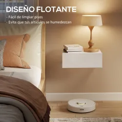 Juego de 2 Mesitas de Noche Flotantes con 1 Cajón Montado en la Pared Estilo Moderno para Dormitorio 40x30x15 cm... - Ogal.Es