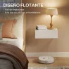 Juego de 2 Mesitas de Noche Flotantes con 1 Cajón Montado en la Pared Estilo Moderno para Dormitorio 40x30x15 cm... - Ogal.Es