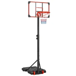 Canasta de Baloncesto con Altura Ajustable 178-208 cm Ruedas y Base Rellenable para Adolescentes y Adultos Rojo ... - Ogal.Es