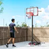 Canasta de Baloncesto con Altura Ajustable 178-208 cm Ruedas y Base Rellenable para Adolescentes y Adultos Rojo ... - Ogal.Es