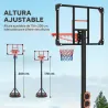 Canasta de Baloncesto con Altura Ajustable 178-208 cm Ruedas y Base Rellenable para Adolescentes y Adultos Rojo ... - Ogal.Es