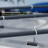 Pérgola con Techo Retráctil Pérgola de 3x3 m con Cierre Magnético Protección UV30+ Pabellón para Jardín Patio Gris - Ogal.Es