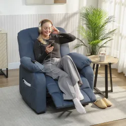Sillón Relax Reclinable Eléctrico Silencioso con Función Memoria Reposapiés Mando a Distancia Bolsillos Laterale... - Ogal.Es