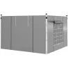 2 Paredes Laterales para Carpas 300x200 cm con Ventana Enrollable y Puerta con Cremallera para Carpa 3x3 m o 3x6... - Ogal.Es