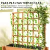 Jardinera de 3 Niveles con Enrejado y Tela no Tejida para Cultivos Verduras Flores Hierbas 95x95x110 cm Natural - Ogal.Es