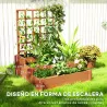 Jardinera de 3 Niveles con Enrejado y Tela no Tejida para Cultivos Verduras Flores Hierbas 95x95x110 cm Natural - Ogal.Es
