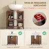 Mueble Bajo Lavabo Industrial 2 Puertas de Lamas con Cierre Magnético Estante Ajustable 60x30x60 cm Marrón&nbsp;Rústico - Ogal.Es
