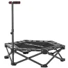 Trampolín de Fitness Plegable 104 cm con Barra Ajustable en 3 Alturas Marco Metálico Reforzado y Bolsa 104x104x1... - Ogal.Es