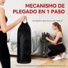 Trampolín de Fitness Plegable 104 cm con Barra Ajustable en 3 Alturas Marco Metálico Reforzado y Bolsa 104x104x1... - Ogal.Es