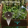 Jardinera de Madera Macetero Exterior de 3 Niveles Diseño de Escalera Orificios de Drenaje 61x62x57 cm Carbonizado - Ogal.Es