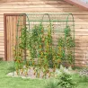Enrejado de Pepino 206 cm Enrejado de Jardín de Arco para Plantas Trepadoras al Aire Libre con Marco de Acero Verde - Ogal.Es