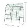 Enrejado de Pepino 206 cm Enrejado de Jardín de Arco para Plantas Trepadoras al Aire Libre con Marco de Acero Verde - Ogal.Es