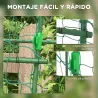 Enrejado de Pepino 206 cm Enrejado de Jardín de Arco para Plantas Trepadoras al Aire Libre con Marco de Acero Verde - Ogal.Es