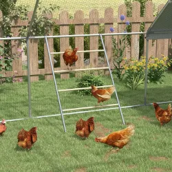 Percha para Gallinas de 4 Niveles de Madera y Acero para 4-6 Gallinas 140x86 cm para Gallineros de Tubos 25 mm N... - Ogal.Es