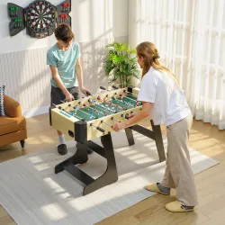 Futbolín para Niños de Madera Plegable Mesa de Futbolín con 2 Marcadores 8 Barras 22 Jugadores 118x107,5x78 cm N... - Ogal.Es