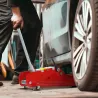 Gato Hidráulico para Coche 2,5T Altura de Elevación 80-380 mm con Perfil Bajo Ruedas para Automóvil SUV Rojo - Ogal.Es