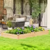 Jardinera Elevada de Madera Huerto Urbano para Cultivar Plantas con Divisor y Base Abierta 235x121x26 cm Natural - Ogal.Es