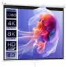 Pantalla de Proyector Manual 120 Pulgadas Formato 4:3/16:9 para Interior y Exterior 244x183 cm Blanco - Ogal.Es