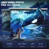 Pantalla de Proyector Manual 120 Pulgadas Formato 4:3/16:9 para Interior y Exterior 244x183 cm Blanco - Ogal.Es