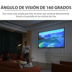 Pantalla de Proyector Manual 120 Pulgadas Formato 4:3/16:9 para Interior y Exterior 244x183 cm Blanco - Ogal.Es