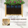 Jardinera con Enrejado de Madera Macetero Exterior para Esquina para Plantas Trepadoras 40x40x145 cm Natural - Ogal.Es