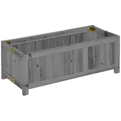Jardinera de Madera Plegable Jardinera Elevada para Cultivos Verduras Flores en Patio Balcón Terraza 70x30x25 cm... - Ogal.Es
