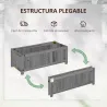 Jardinera de Madera Plegable Jardinera Elevada para Cultivos Verduras Flores en Patio Balcón Terraza 70x30x25 cm... - Ogal.Es