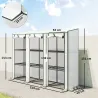 Invernadero de Exterior de 3 Niveles con Puerta Enrollable con Cremallera 9 Estantes Cubierta de PE 215x46x151cm... - Ogal.Es