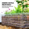 Jardinera Exterior Grande Rectangular de Acero Galvanizado para Terraza con Base Abierta 180x90x57,5 cm Gris - Ogal.Es