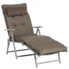 Tumbona Plegable de Jardín con Respaldo Ajustable en 7 Posiciones Cojín Cuerpo Entero y Cabeza 137x63,5x100,5 cm... - Ogal.Es