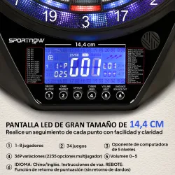 Diana Electrónica con 6 Dardos y 24 Puntas Blandas Pantalla LED 34 Juegos y 2235 Programas 60,5x45,5x3,6 cm Mult... - Ogal.Es